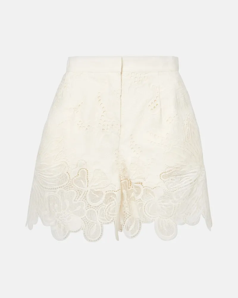 Elie Saab Bestickte Shorts Weiß