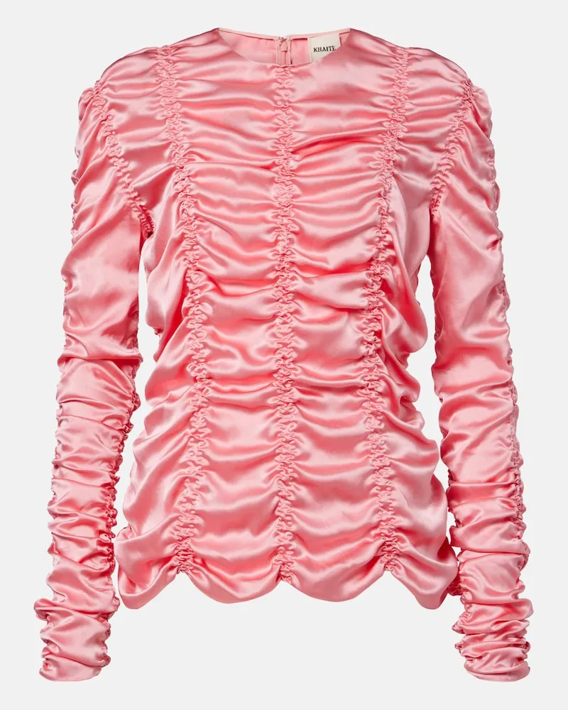 KHAITE Top Rory aus Seiden-Charmeuse Rosa