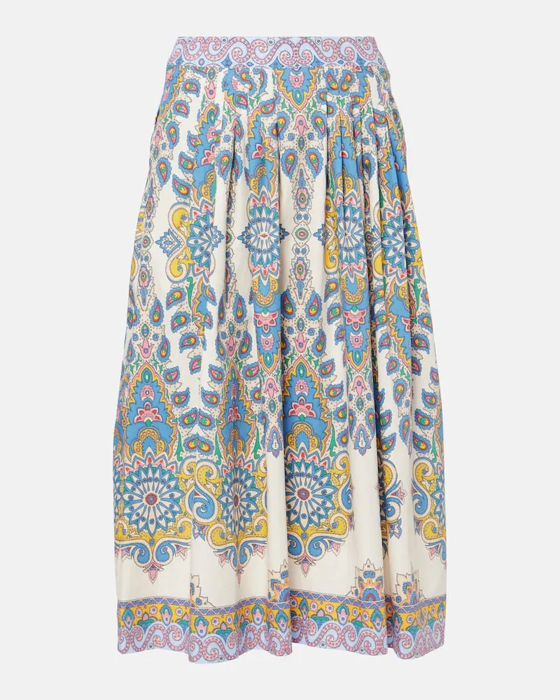 Etro Midirock aus Baumwolle Multicolor