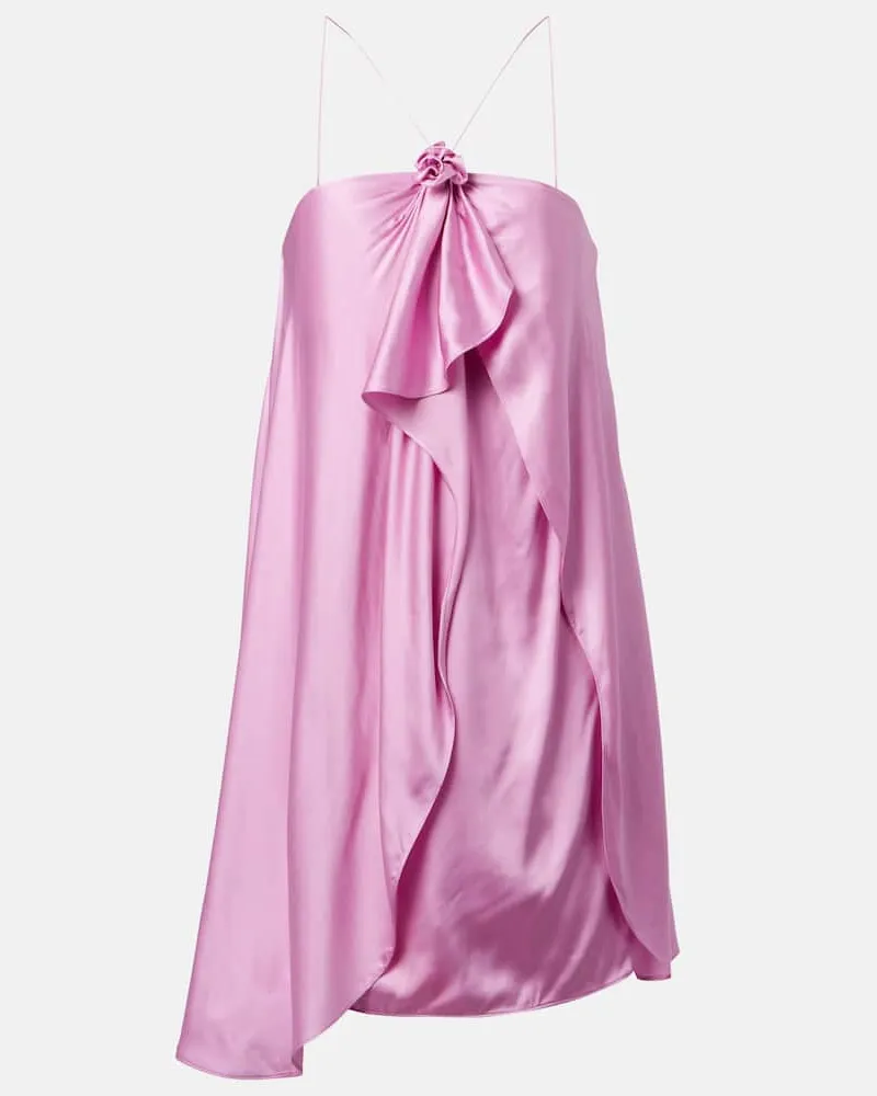 Acne Studios Minikleid aus Satin Rosa