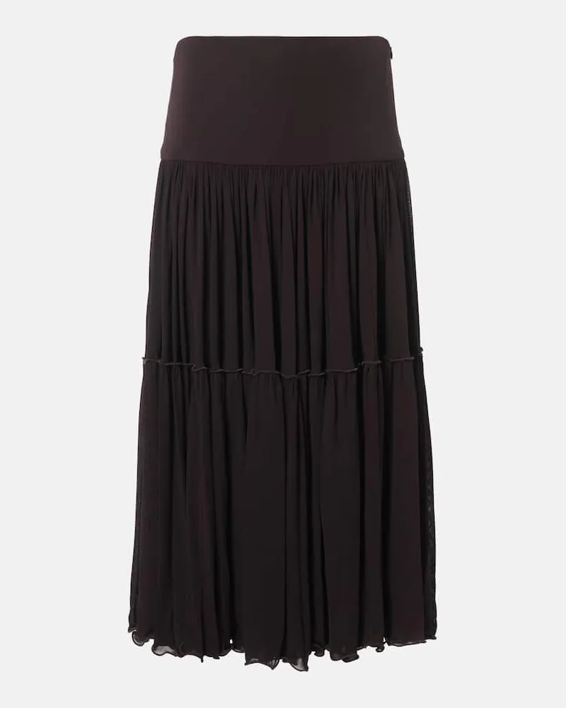 Jil Sander Midirock aus Georgette Braun