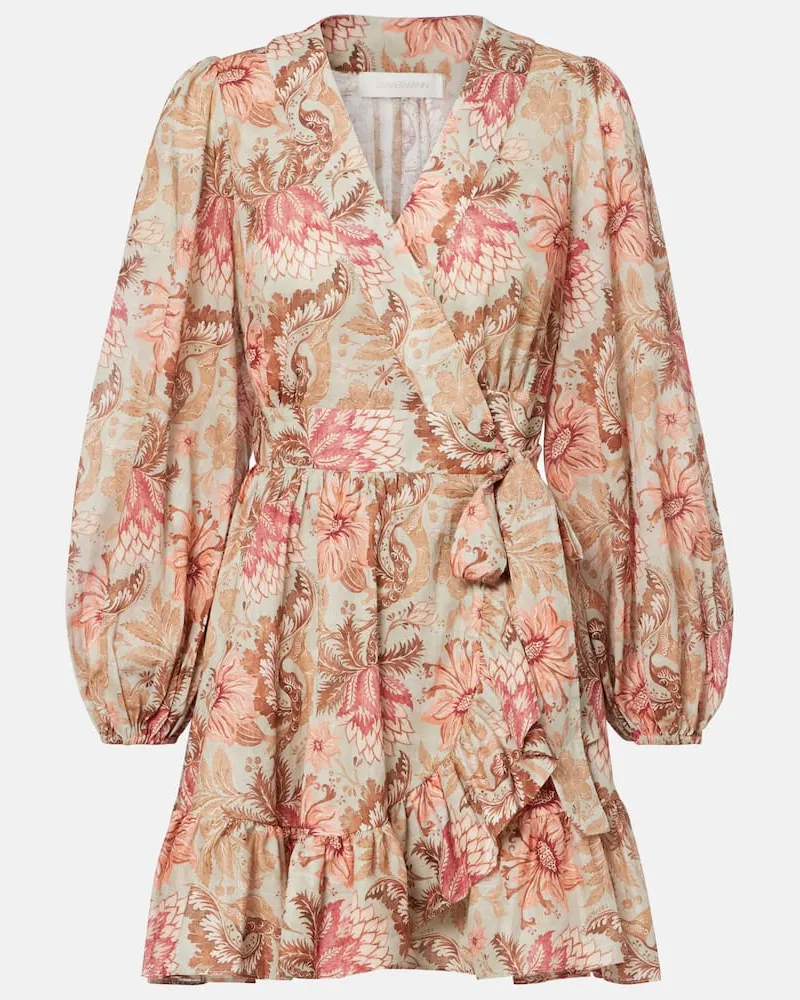 Zimmermann Wickelkleid Daylight aus Baumwolle Multicolor