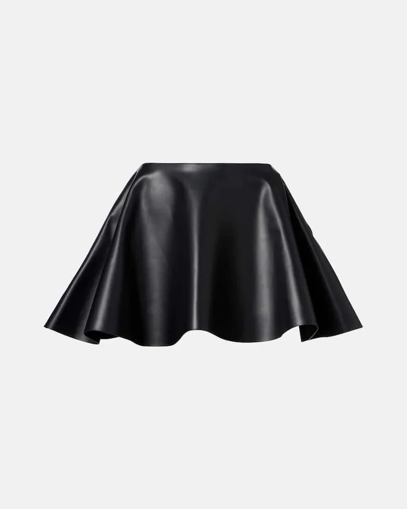 J.W.Anderson Minirock Circle aus Leder Schwarz