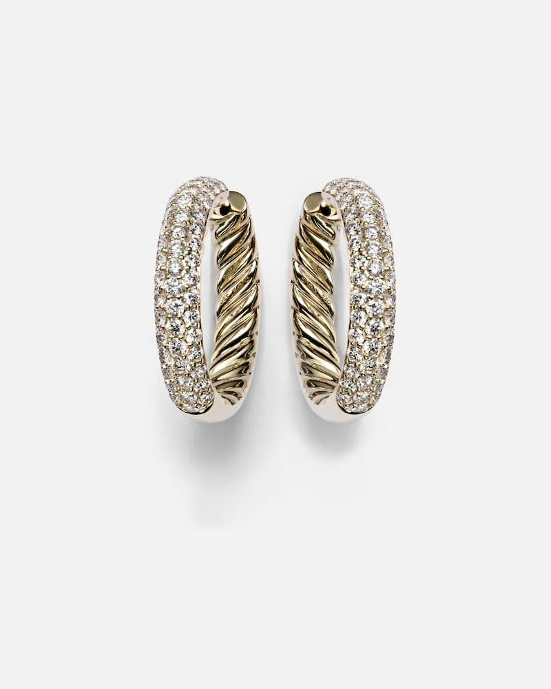 David Yurman Ohrringe DY Mercer® aus 18kt Gelbgold mit Diamanten Gold