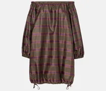 Off-Shoulder-Minikleid Alcamo aus Canvas