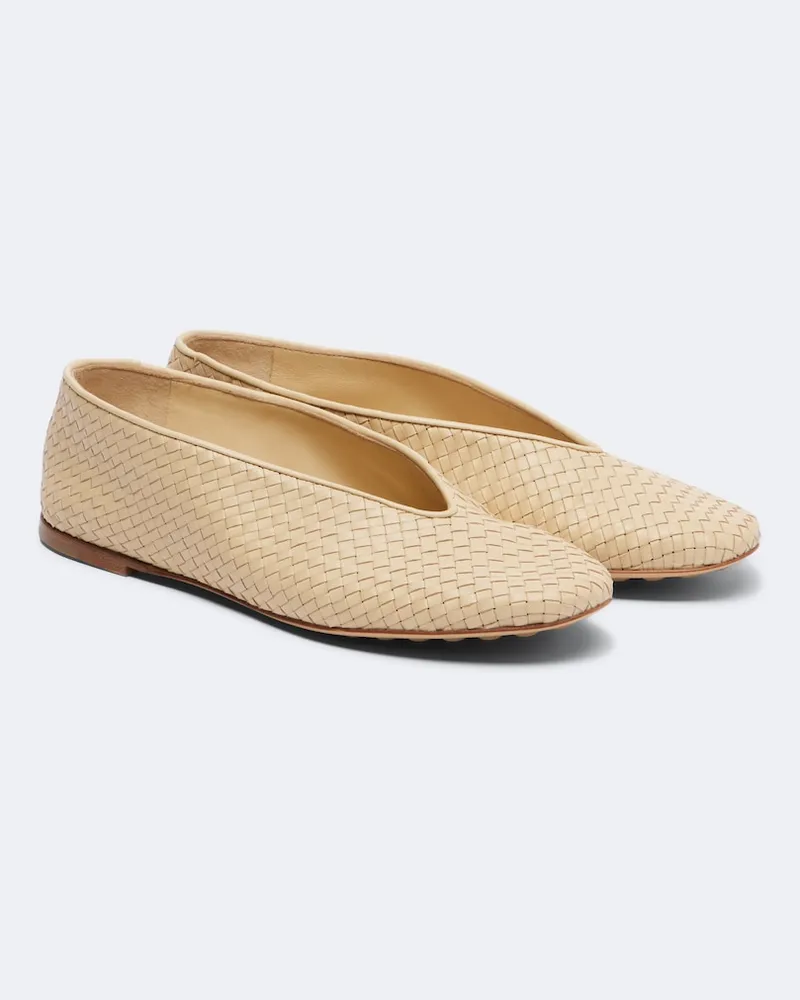 Bottega Veneta Ballerinas Rosa aus Leder Beige