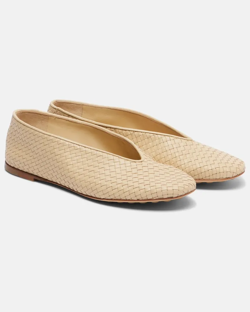 Bottega Veneta Ballerinas Rosa aus Leder Beige