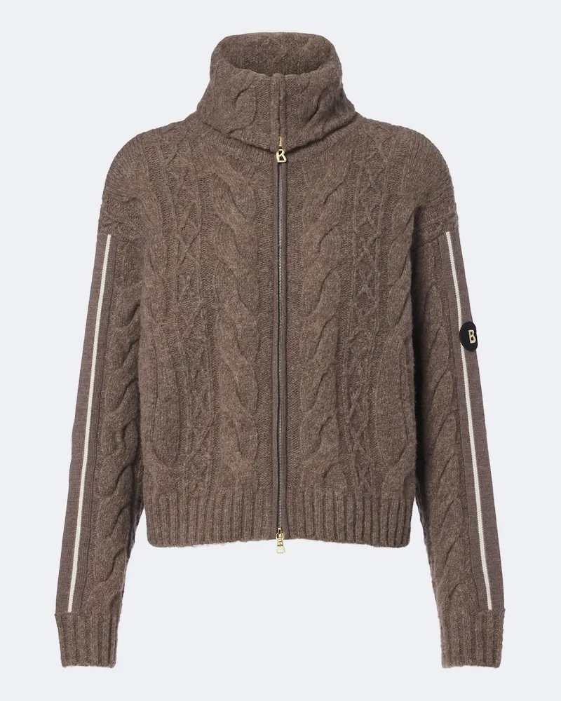 Bogner Cardigan Lotta aus einem Wollgemisch Braun