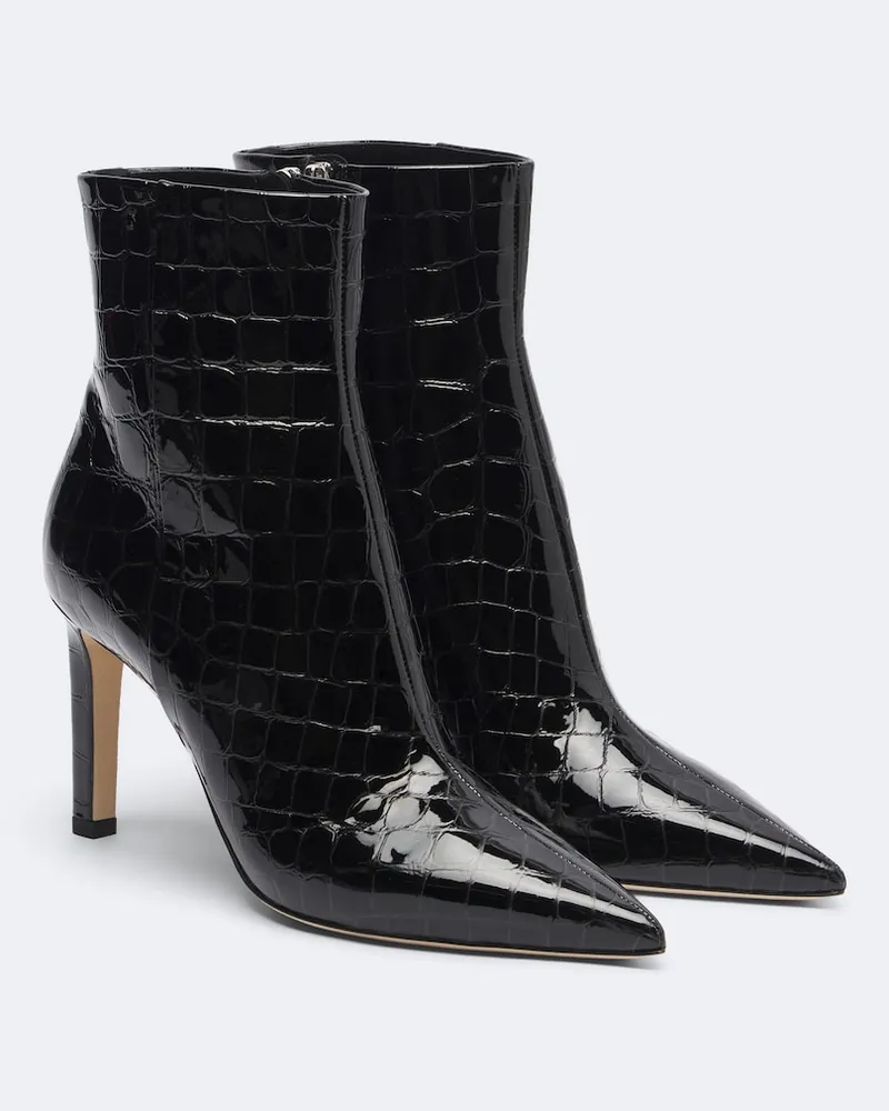 Jimmy Choo Ankle Boots Frankie aus Leder Schwarz
