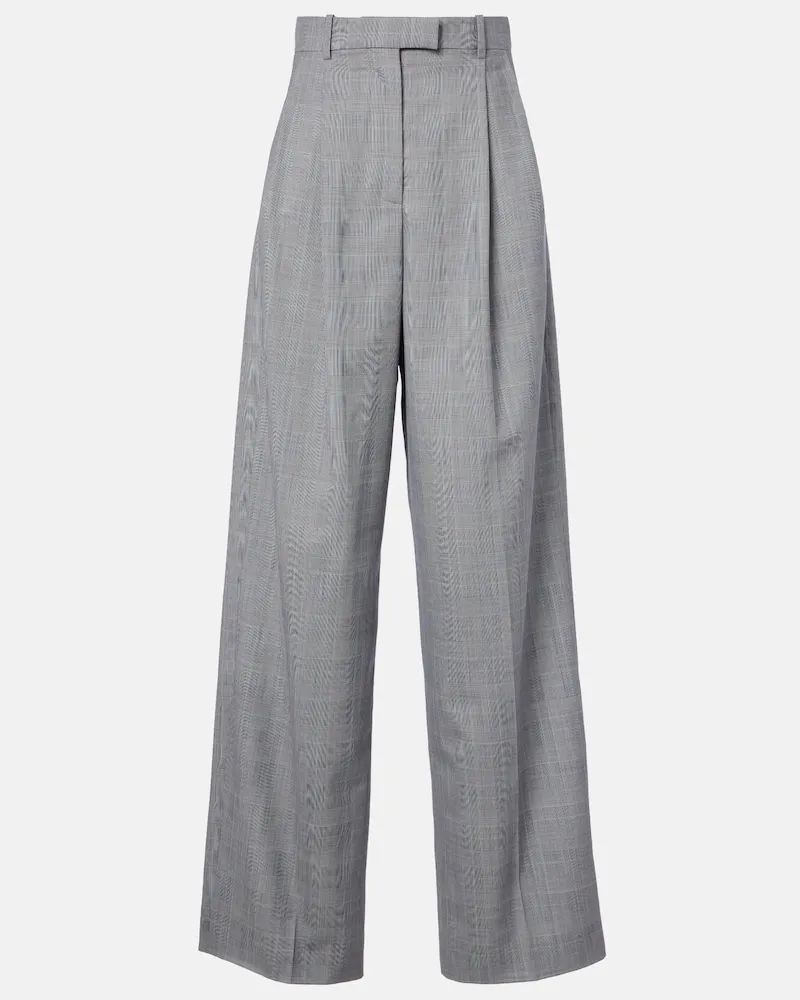 Givenchy Weite Hose aus Wolle Grau