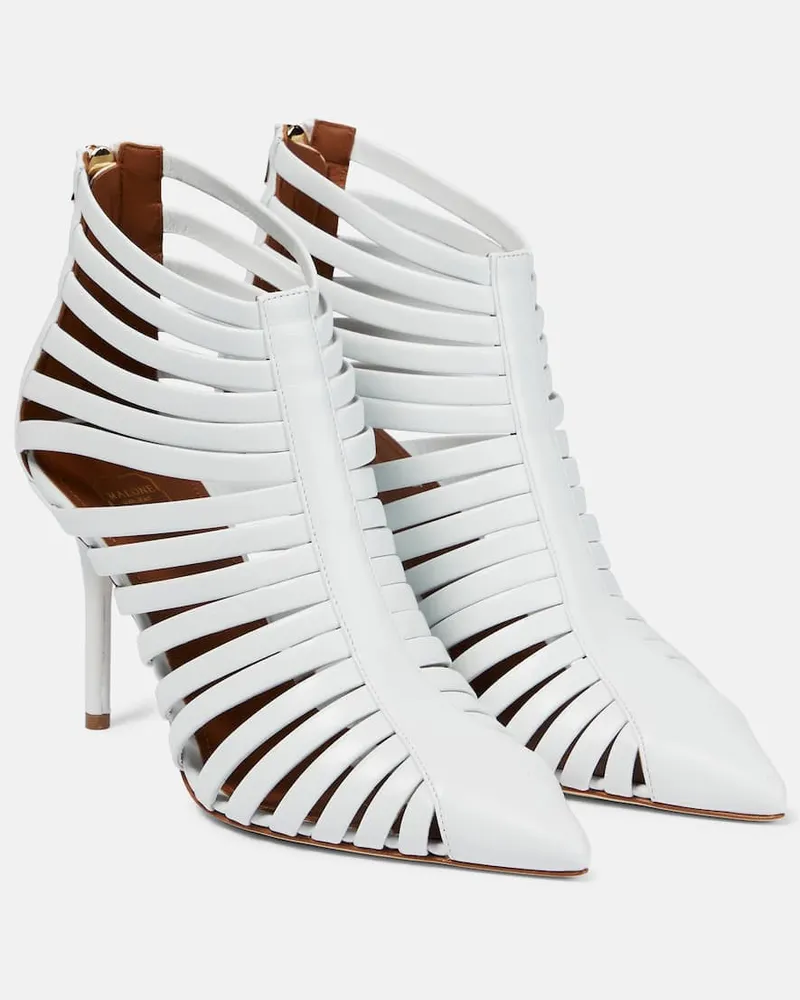 Malone Souliers Ankle Boots Heni aus Leder Weiã