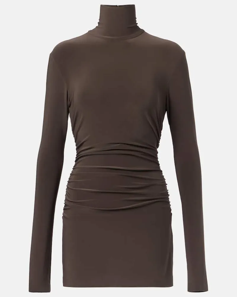 Norma Kamali Minikleid Pickleball Braun