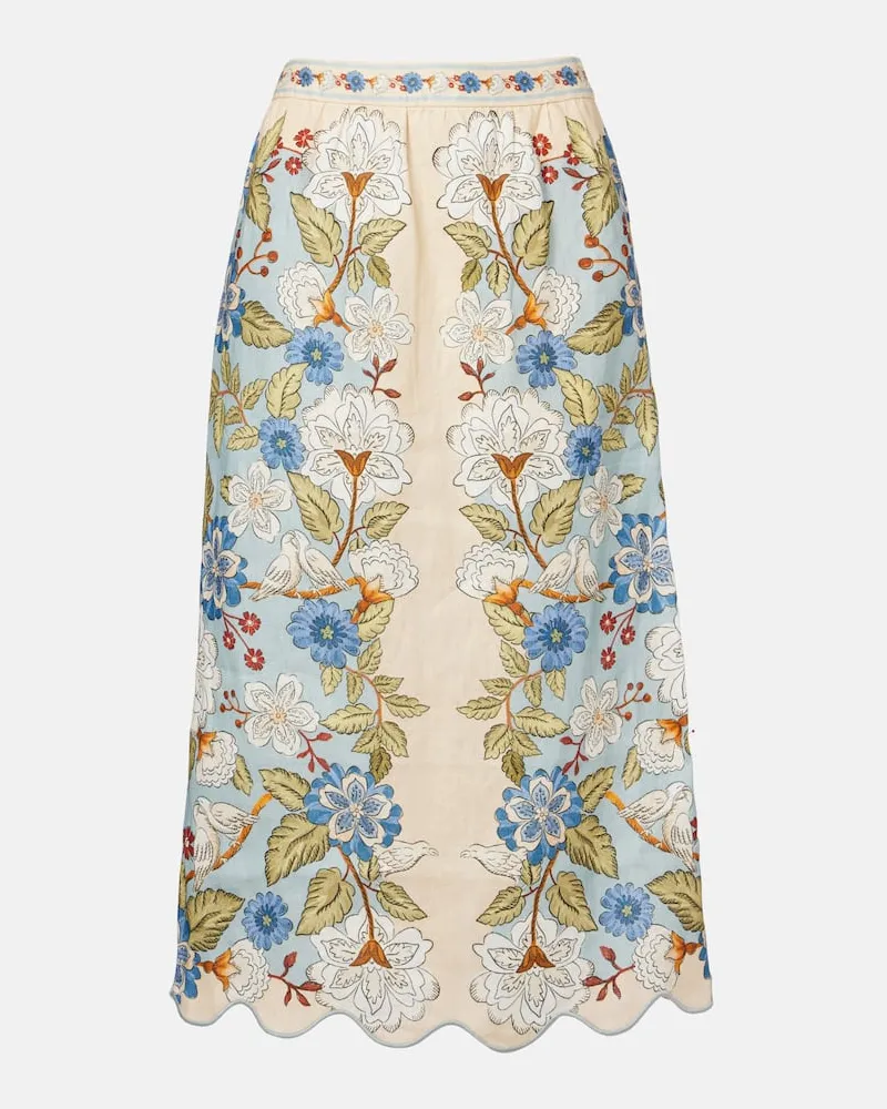 FARM Rio Midirock aus Leinen Multicolor