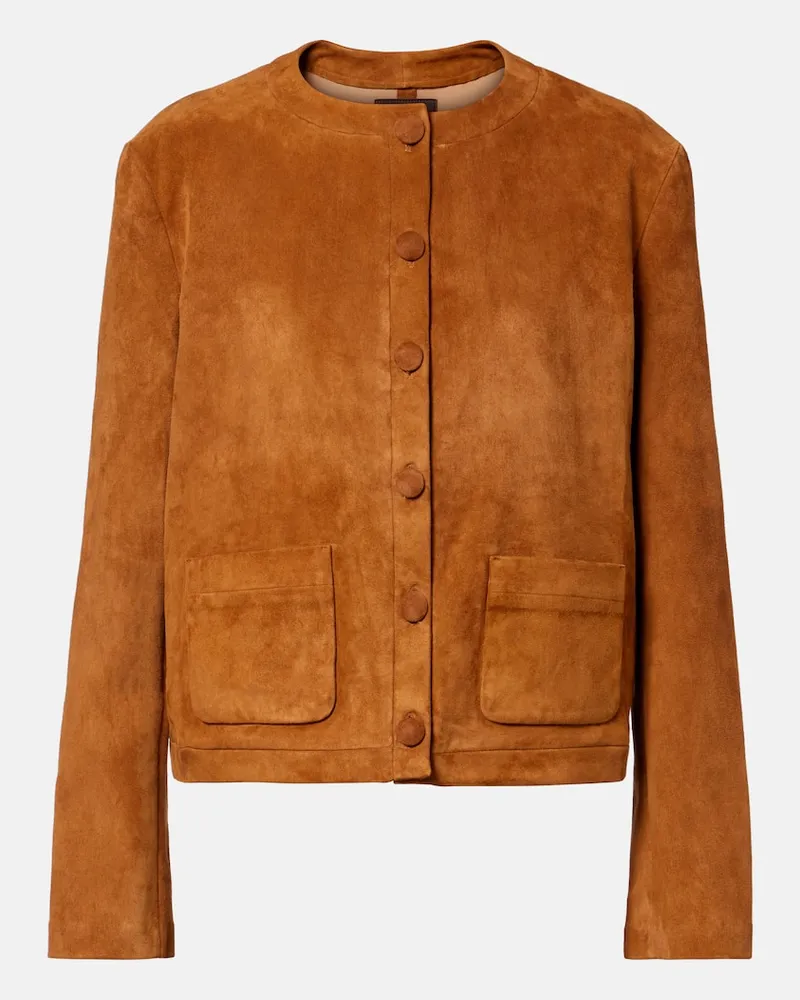 Stouls Jacke Gabrielle aus Veloursleder Braun