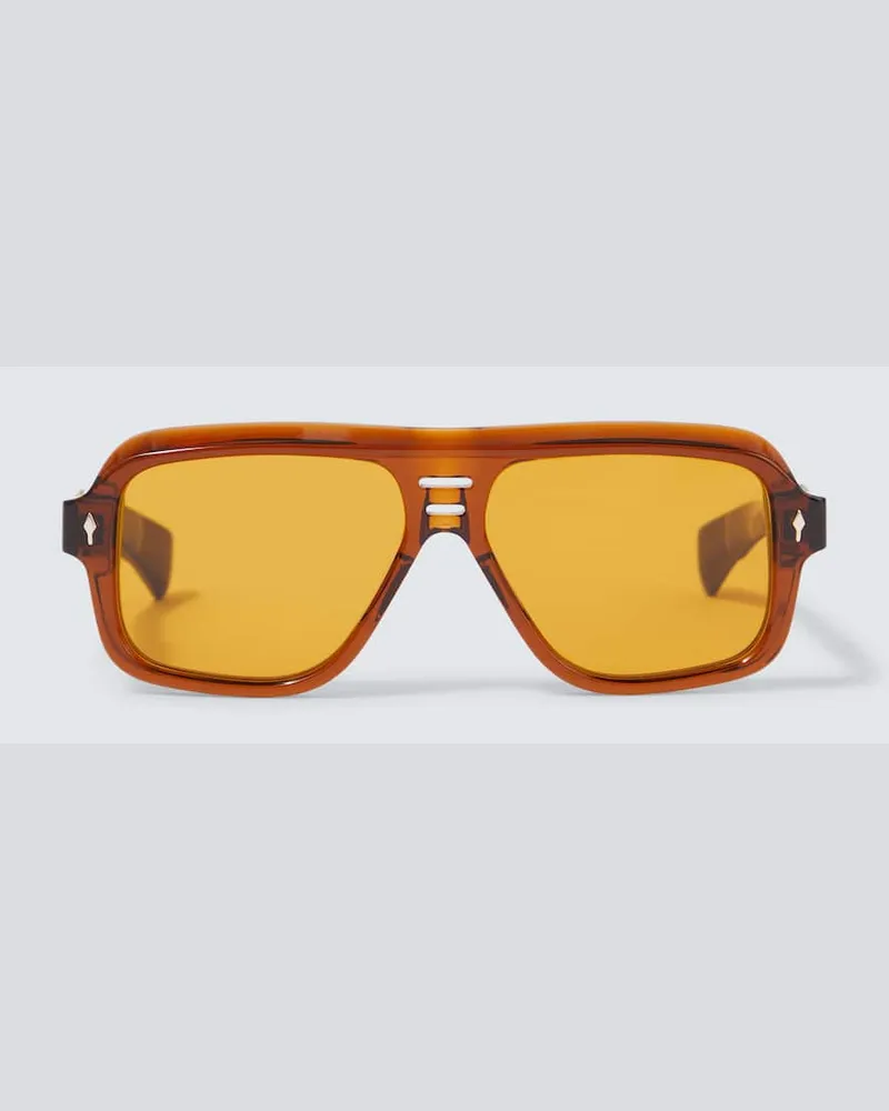 Jacques Marie Mage X Glenn Gould Aviator-Sonnenbrille Fugue Braun