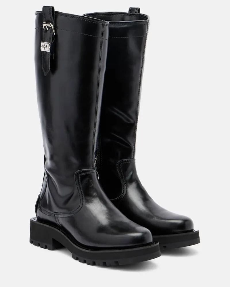 Ganni Stiefel Studs Schwarz