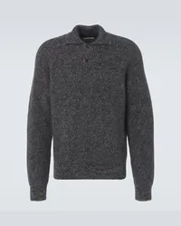 The Row Polopullover Jora aus Mohair aus Seide Grau