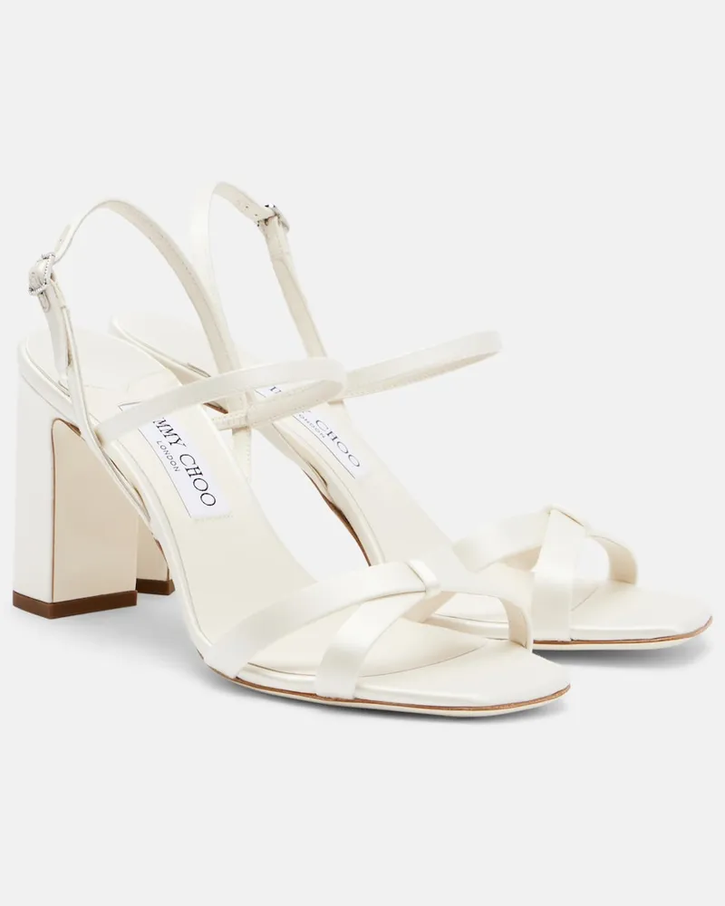 Jimmy Choo Slingback-Sandalen Elsy aus Satin Weiß