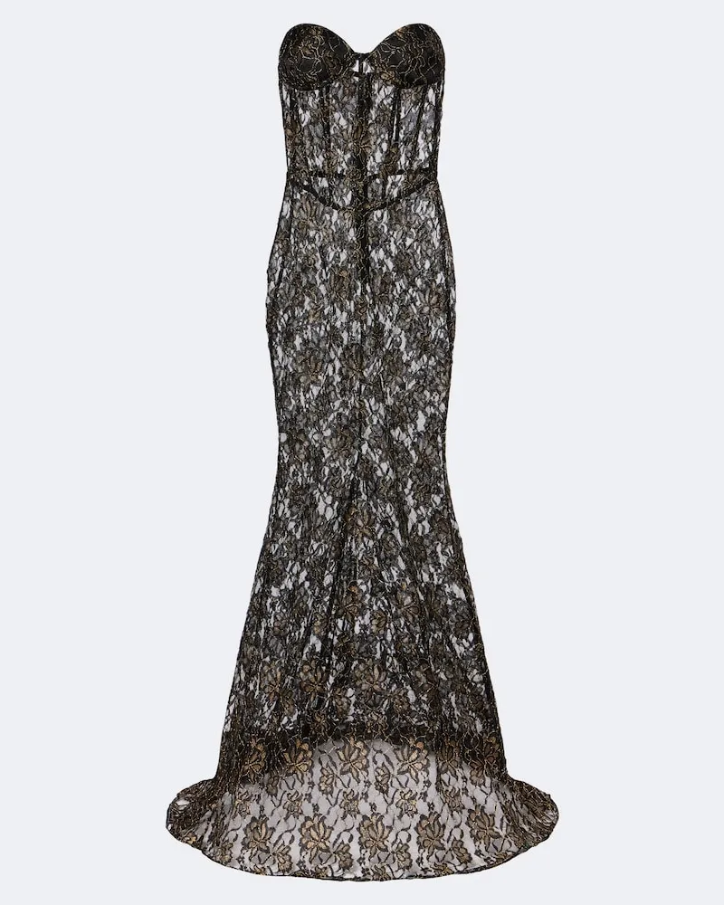 The New Arrivals Ilkyaz Ozel Bustier-Robe Evelyne aus Spitze Schwarz