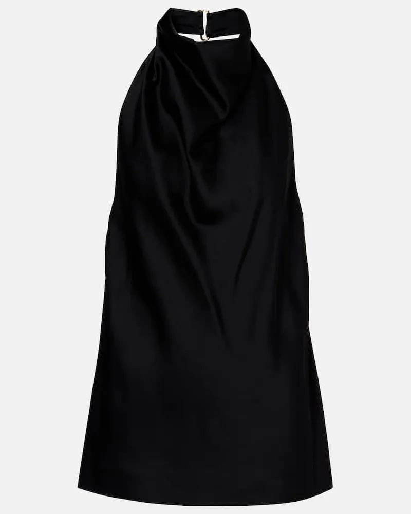 Stella McCartney Top aus Satin Schwarz