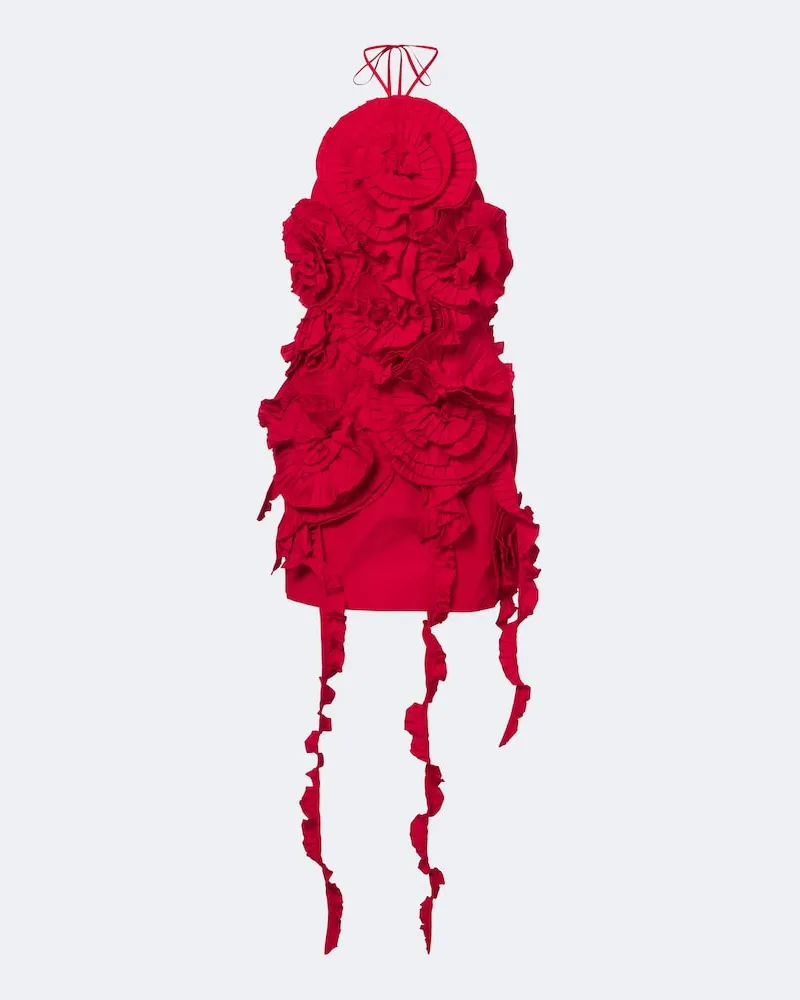 Blumarine Verziertes Minikleid Rot
