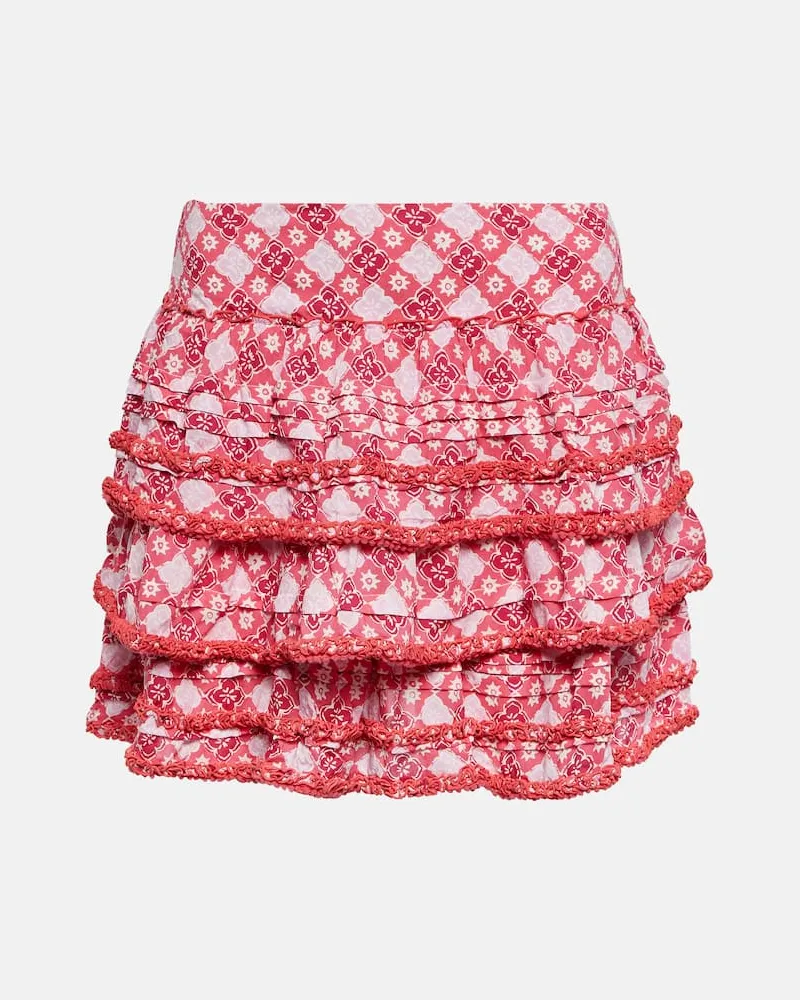 Poupette St Barth Bedruckter Minirock Bibi Rosa