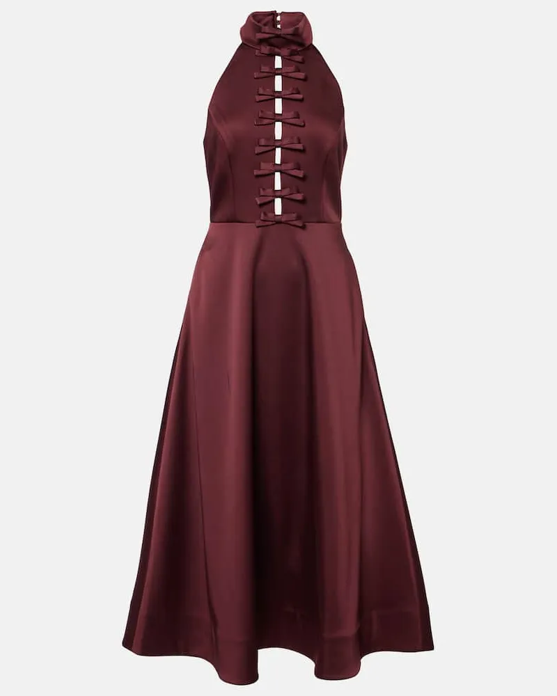 Rebecca Vallance Cocktailkleid Merlot aus Satin Burgund