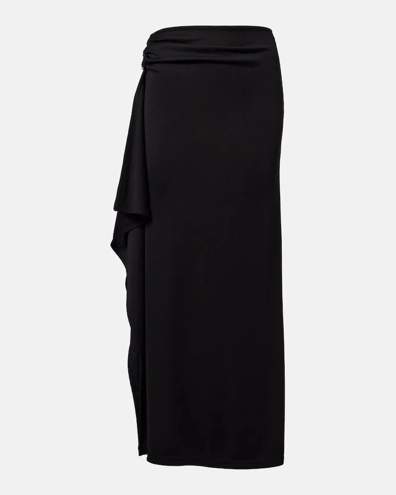 Christopher Esber Maxirock aus Jersey Schwarz