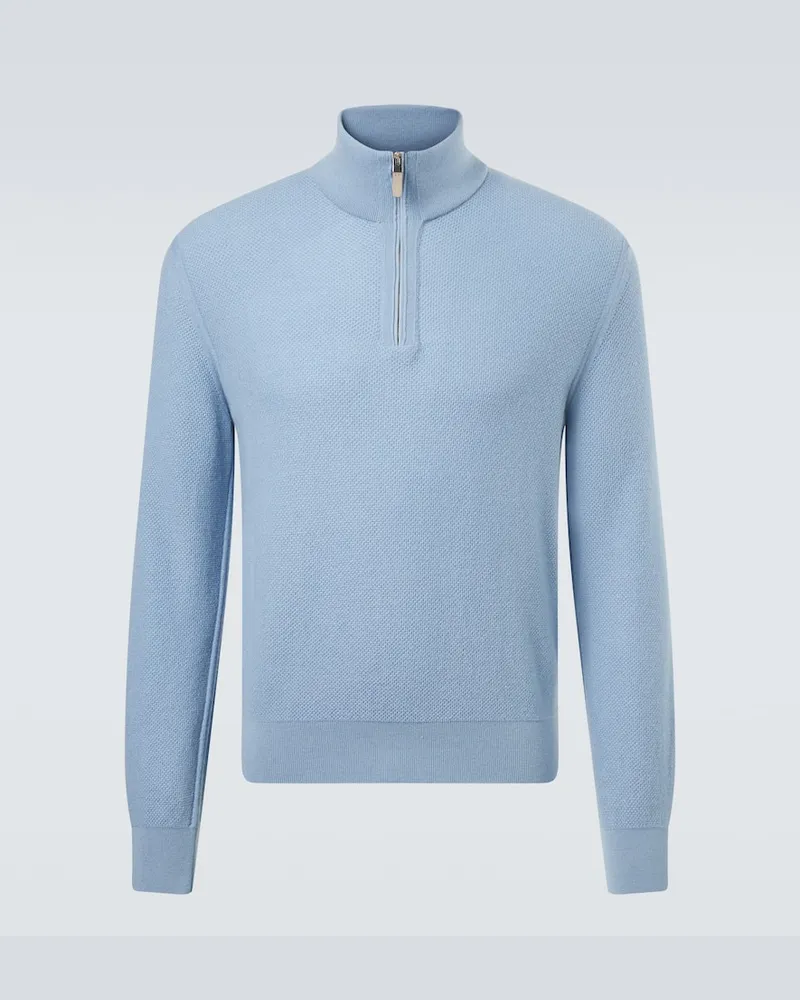 Ermenegildo Zegna Pullover aus Kaschmir Blau