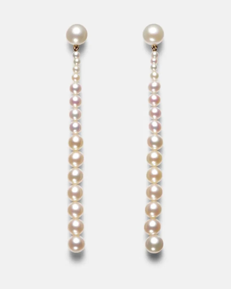 Sophie Bille Brahe Ohrringe Piazza aus Süßwasserperlen mit 18kt Gelbgold Metallic