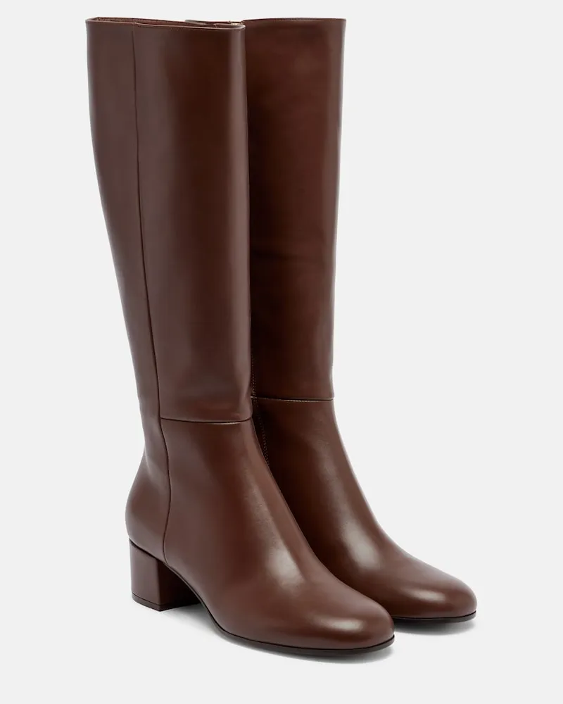 Gianvito Rossi Stiefel Joelle aus Leder Braun