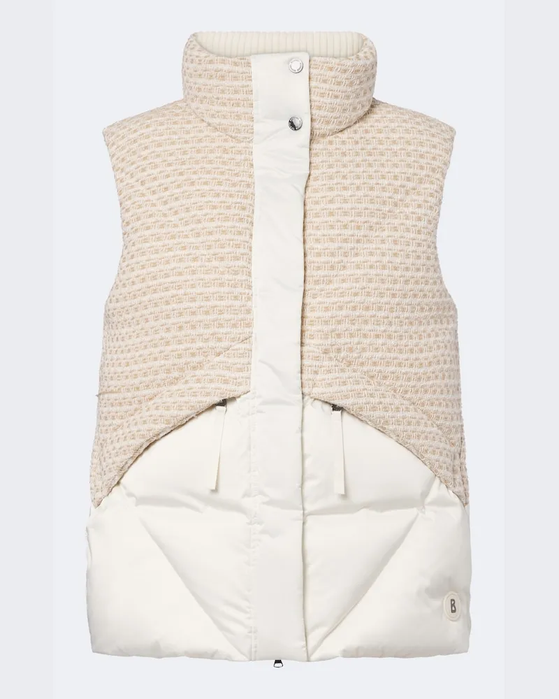 Bogner Daunenweste Netty mit Tweed Beige