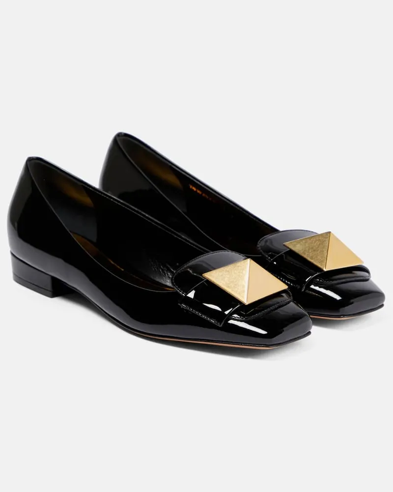 Valentino Garavani Ballerinas One Stud aus Lackleder Schwarz