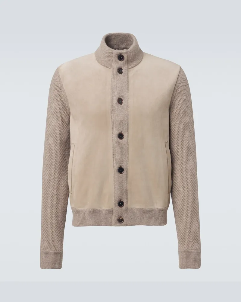 Ermenegildo Zegna Jacke aus Kaschmir Beige