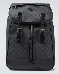 Gucci Rucksack GG Supreme aus Canvas Grau