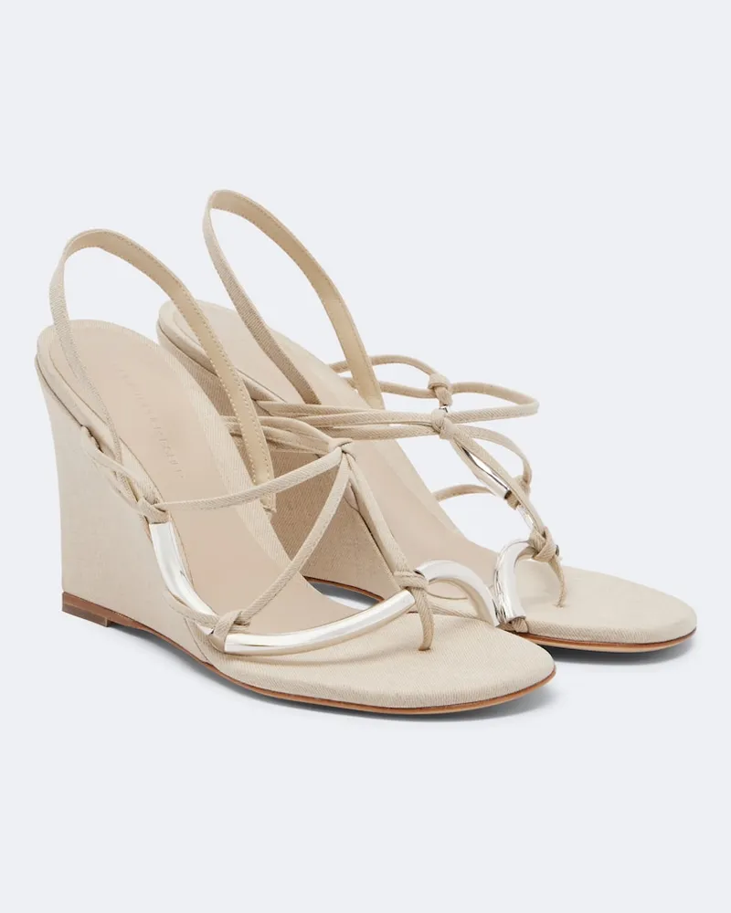 Christopher Esber Wedge-Sandalen Molten Beige