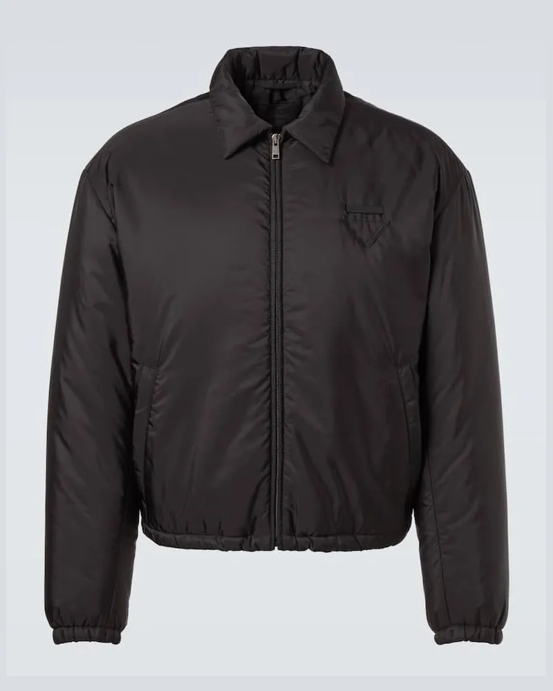 Prada Wattierte Jacke aus Re-Nylon Schwarz