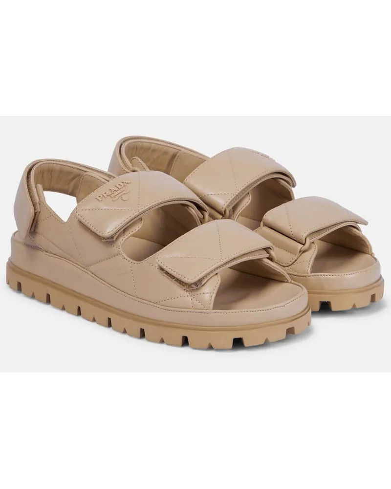 Prada Sandalen aus Leder Beige