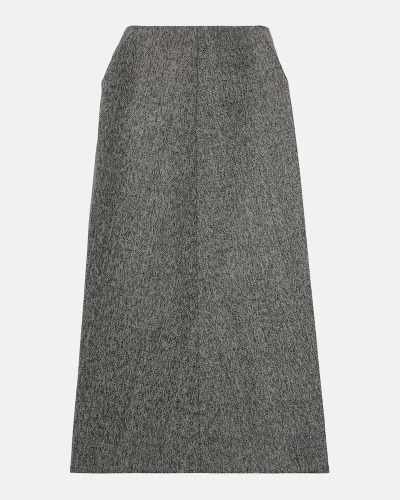 Prada Maxirock aus Wolle Schwarz