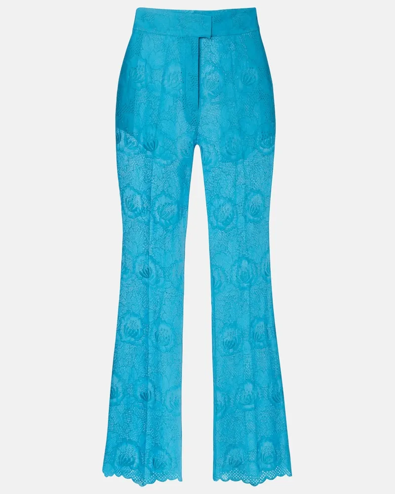 Valentino Garavani Gerade Hose aus Baumwolle Blau