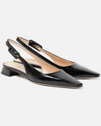 Gianvito Rossi Slingback-Ballerinas Lindsay aus Lackleder Schwarz