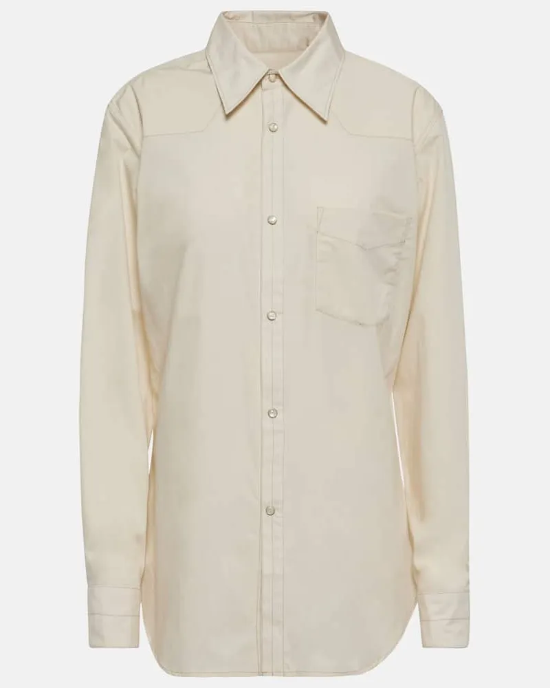 Christophe Lemaire Hemd aus Baumwollpopeline Neutral