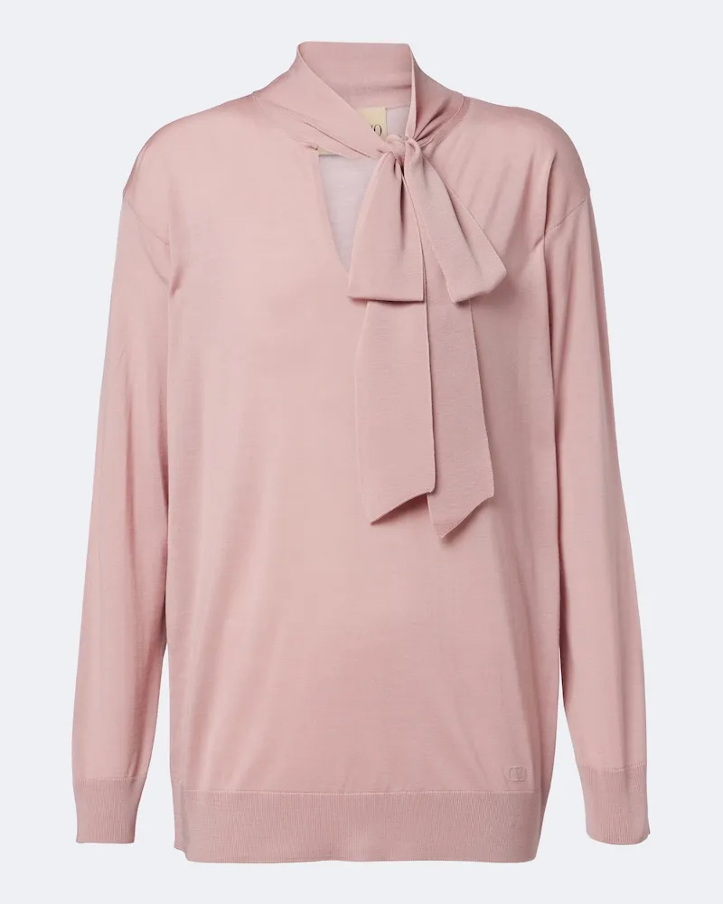 Valentino Garavani Oversize-Pullover aus Wolle Rosa