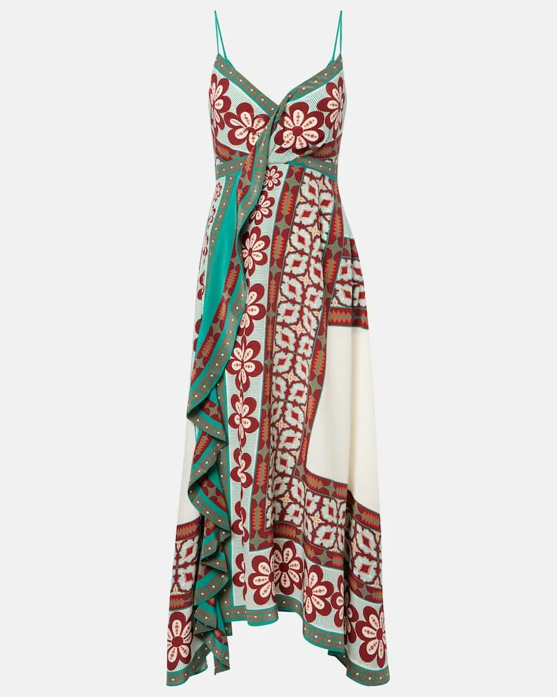 La DoubleJ Maxikleid Turn Around aus Crêpe de Chine aus Seide Multicolor