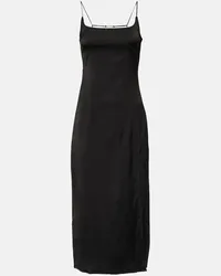 Jacquemus Midikleid La Robe Notte aus Satin Schwarz