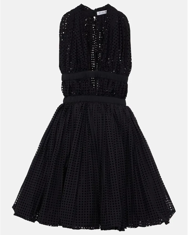 Alaïa Alaïa Minikleid Deese aus einem Baumwollgemisch Schwarz