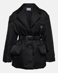 Prada Wattierte Jacke aus Re-Nylon Schwarz