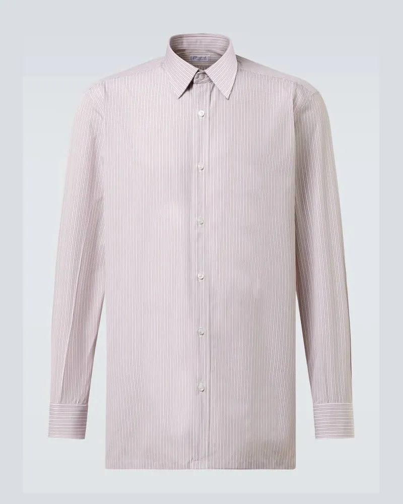 Charvet Hemd aus Baumwollpopeline Rosa