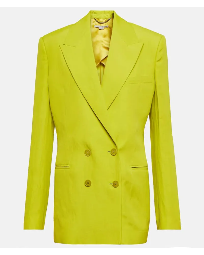 Stella McCartney Blazer aus einem Leinengemisch Gelb