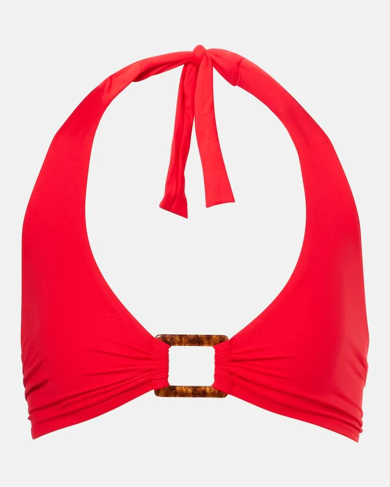 Melissa Odabash Verziertes Bikini-Oberteil Paris Rot